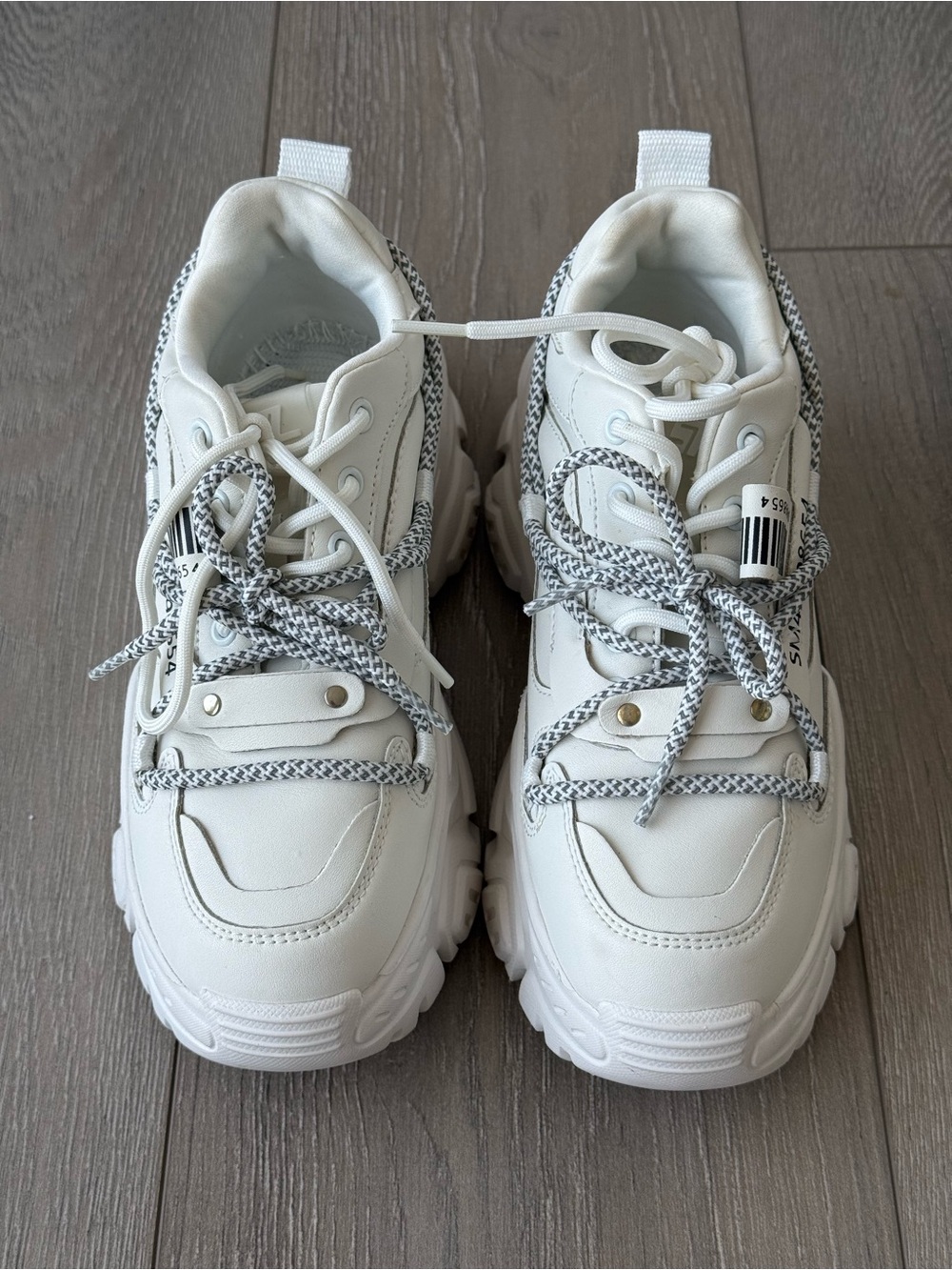 Chunky White Platform Sneakers for Women - Picture 6 of 7
